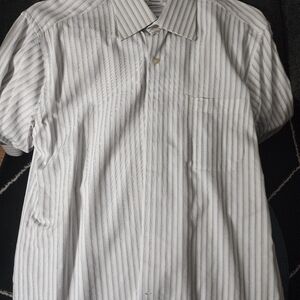 Silvio Bresciani 16.5/42 Striped Dress Shirt